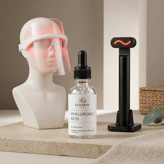 The Complete Glow Kit - LED Face Mask + Facial Wand + Hyaluronic Acid Serum